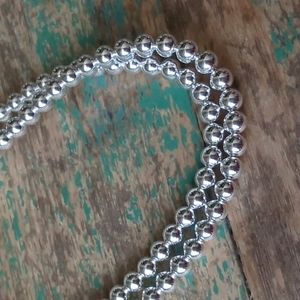 RIO GRANDE I NWT 16" Sterling Silver 4mm Round Bead-on-Chain Necklace